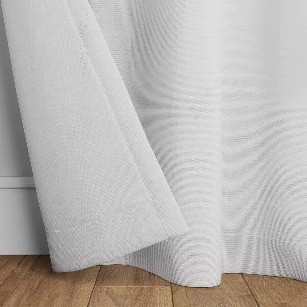 ⚡Threshold 1pc Light Filtering Farrah Window‎ Curtain Panel ~ White 54